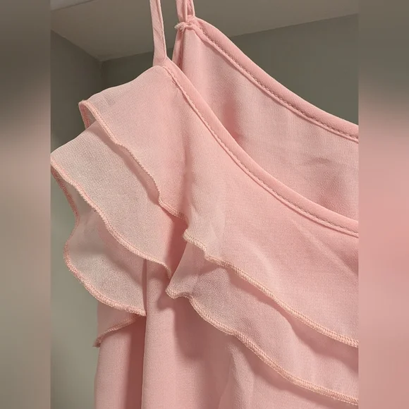 RW&CO. Pink Ruffle Strap Top - Picture 3 of 7